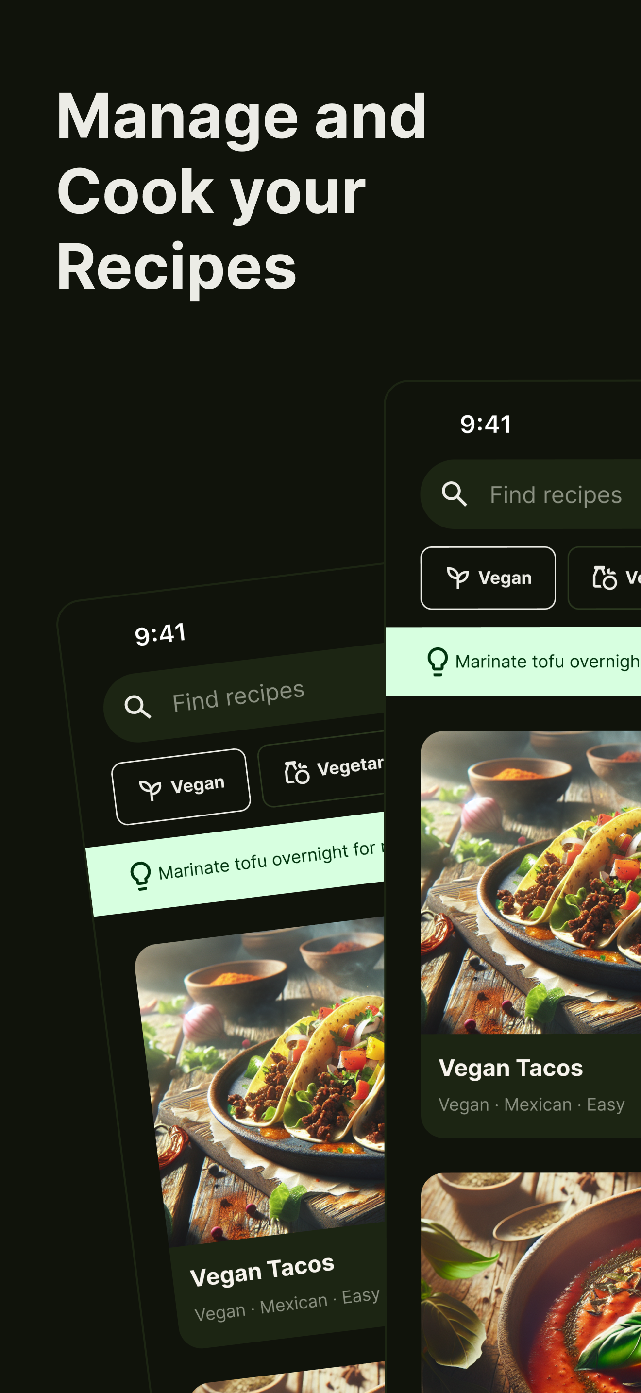 TasteBuddy App Screenshot - Recipe List View