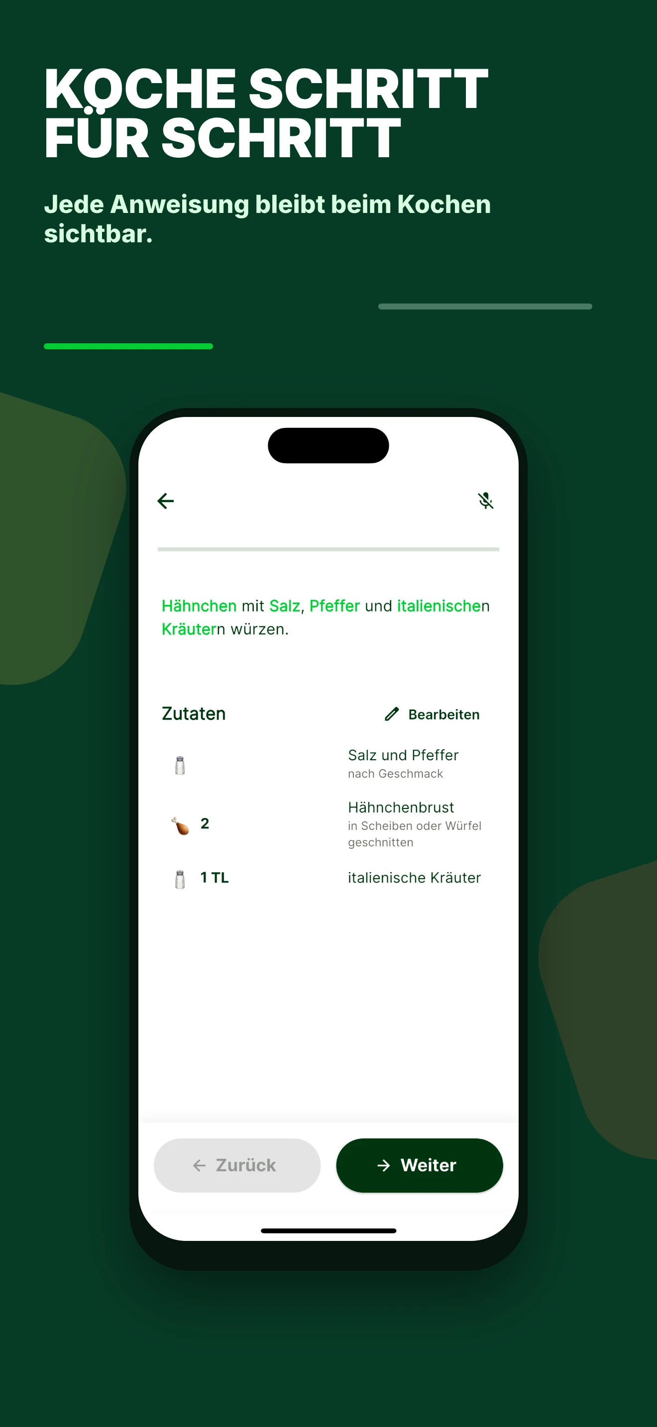 Schritt-fuer-Schritt-Kochmodus in TasteBuddy